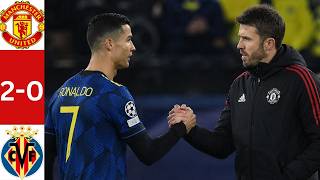Villarreal Vs Manchester United 0-2 The Day Michael Carrick Coached Cristiano Ronaldo