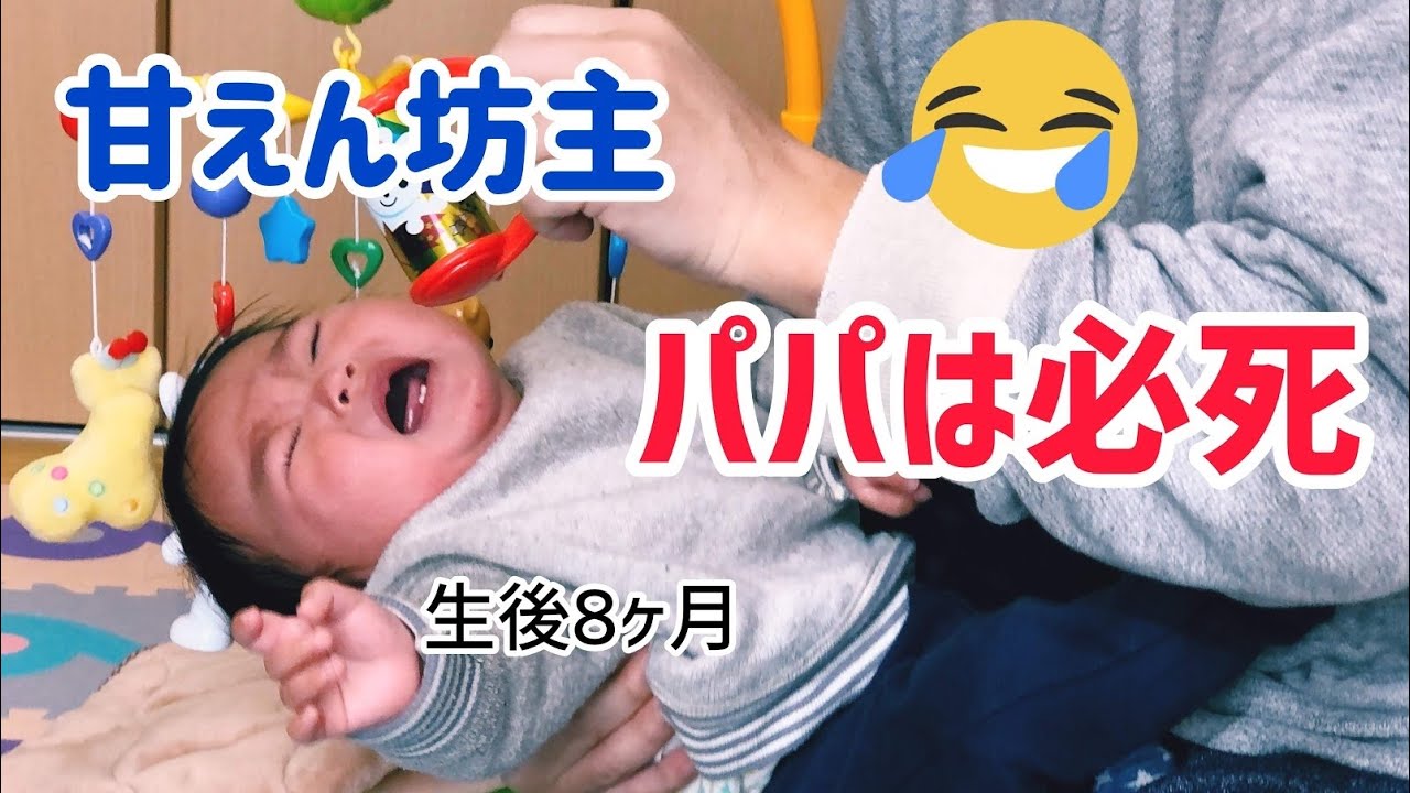 生後8ヶ月の甘えん坊の赤ちゃんにパパはいいこと思いついた 8 Months Old Spoiled Baby Youtube