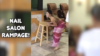 Lady Destroys Nail Salon During Wild Rampage! | Public Freakouts