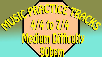 4/4 to 7/4 Medium Difficulty 90bpm. MPT (Prog Rock Drumless)