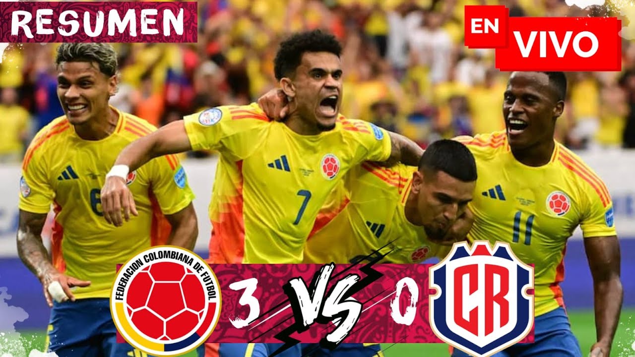 🔴 Colombia 3 - 0 Costa Rica EN VIVO / Copa América 2024 RESUMEN - YouTube