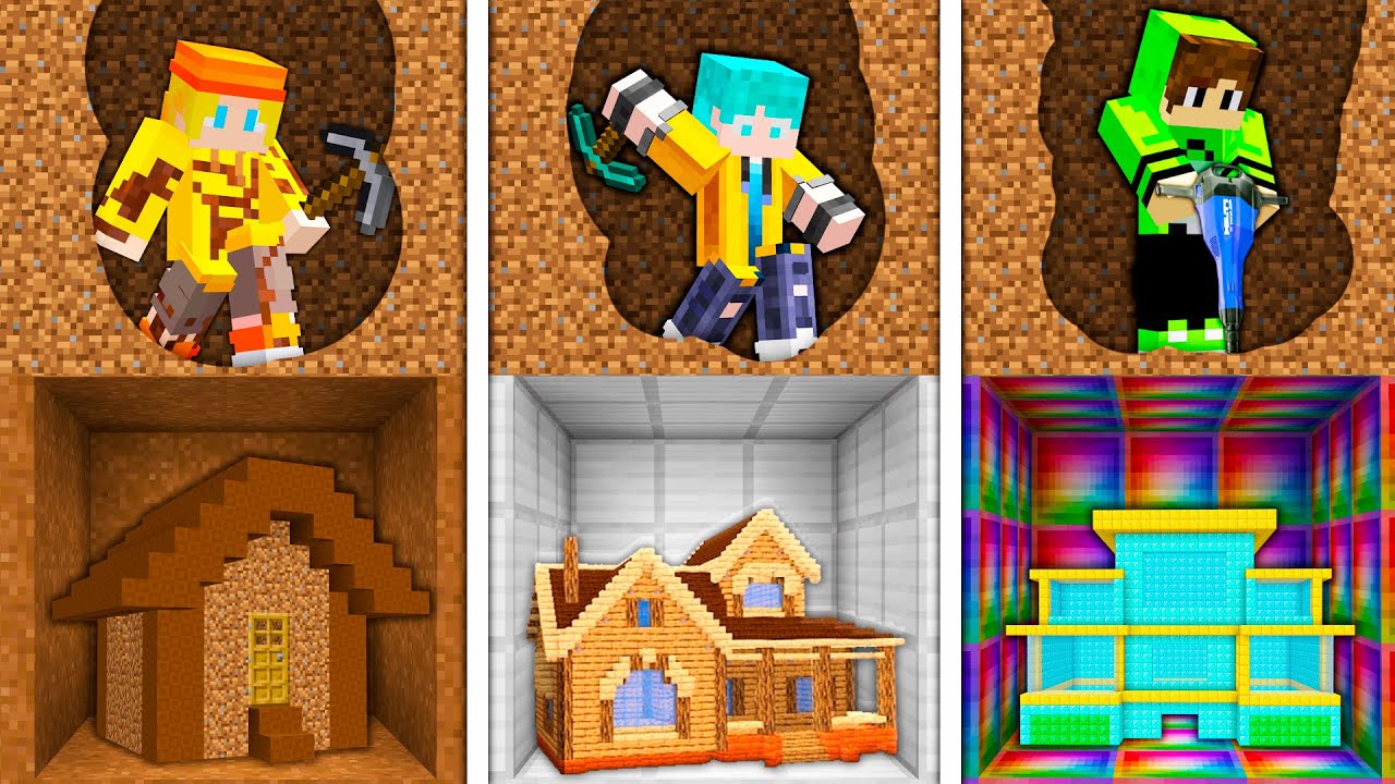 CIVILIZAÇÃO de MINERAR CASAS no MINECRAFT - YouTube