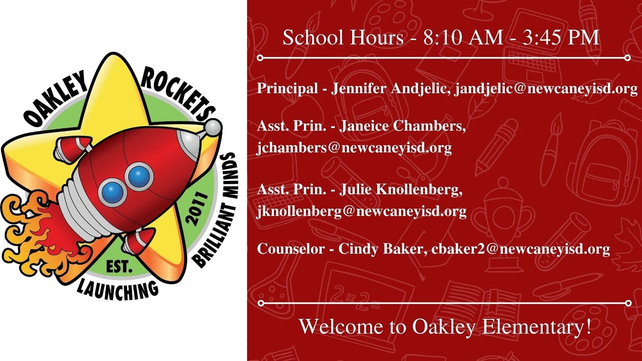 NCISD Principal from Oakley Elementary School 2022 YouTube