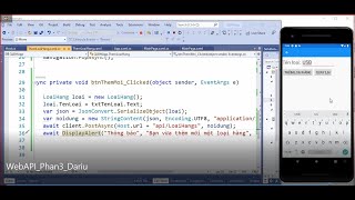 Tương tác với dữ liệu SQL Server trên Xamarin.forms qua Web API (phần 2)