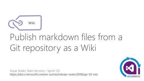 #vstssprints 132 - Publique arquivos markdown de um repositório Git como Wiki