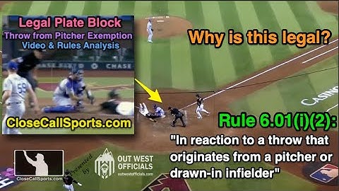 Dodgers Catcher Legally Blocks Diamondbacks Runner - About the Home Plate Collision Rule Exemption