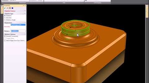 Using Blend/Chamfer Drag Handles in IRONCAD