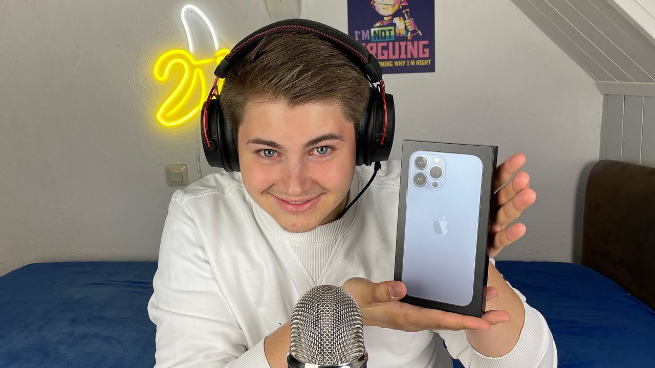 АСМР | IPHONE 13 PRO MAX UNBOXING 🍏 (НЕМЕЦКИЙ) | ASMR Тони 😴