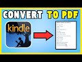How to Convert an Amazon Kindle Book to PDF Format β Updated Tutorial