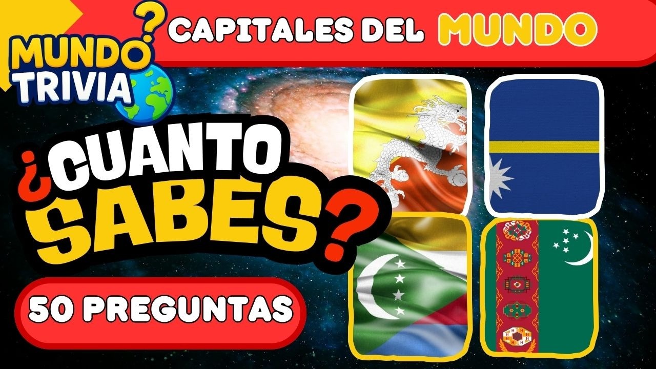 🧠🔥 Solo expertos llegan al final · Capitales del mundo nivel difícil 🌍 · 50 preguntas · Mundo Trivia