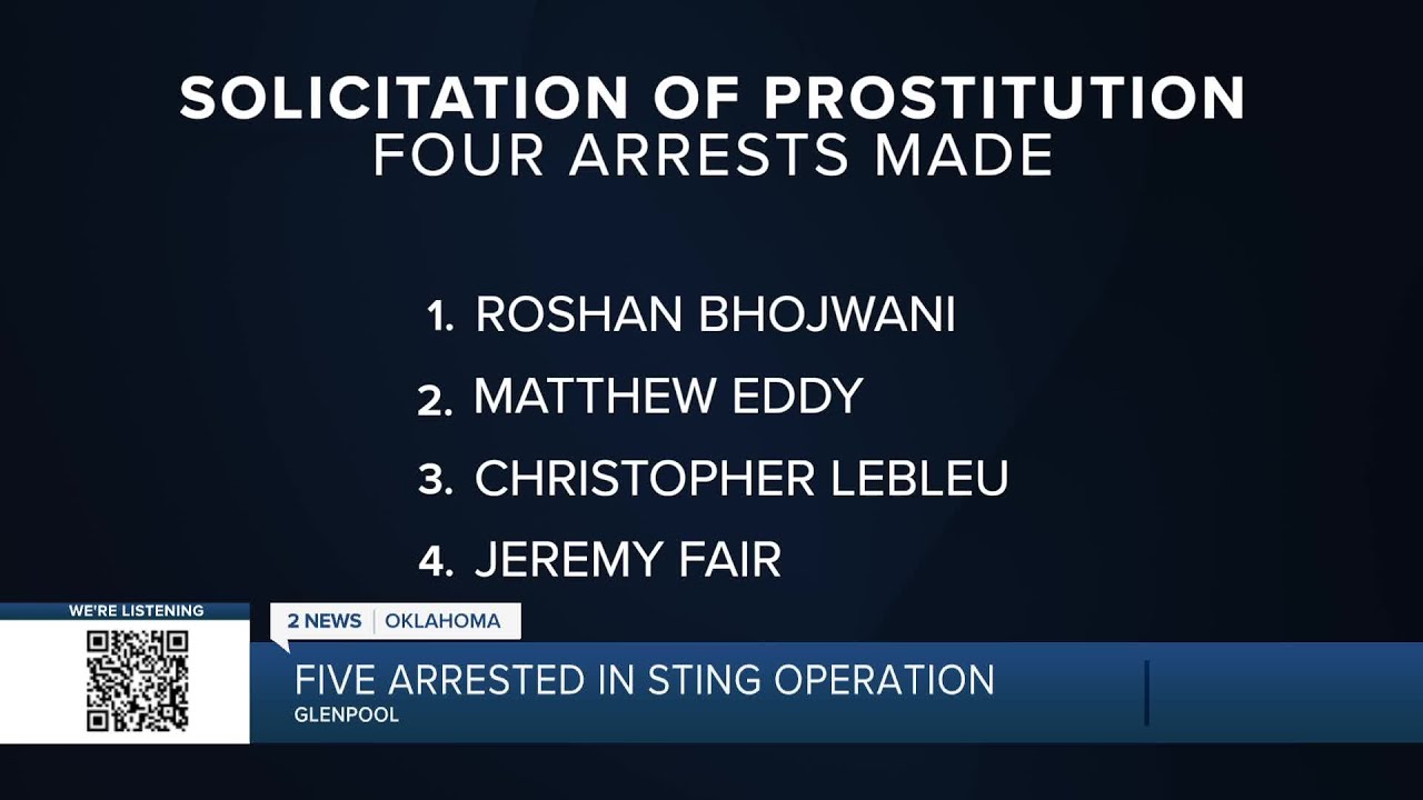 Five arrested following sting operation in Glenpool - YouTube