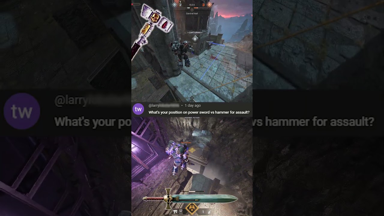 𝔸𝕊𝕋𝔸ℝ𝕋𝔼𝕊 : 𝕊𝕎𝕆ℝ𝔻 𝕠𝕣 ℍ𝔸𝕄𝕄𝔼ℝ ASSAULT CLASS SPACE MARINE 2 PVP POWER SWORD VERSUS THUNDERHAMMER 