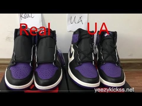 real vs fake jordan 1 court purple