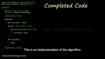 Lecture 20 - The Bubble Sort Algorithm | C/C++ Video Tutorials and Lectures