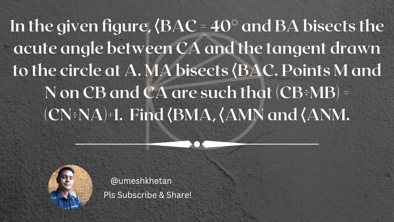 Geometry Problem and Solution | Circle, Tangent and Triangle 