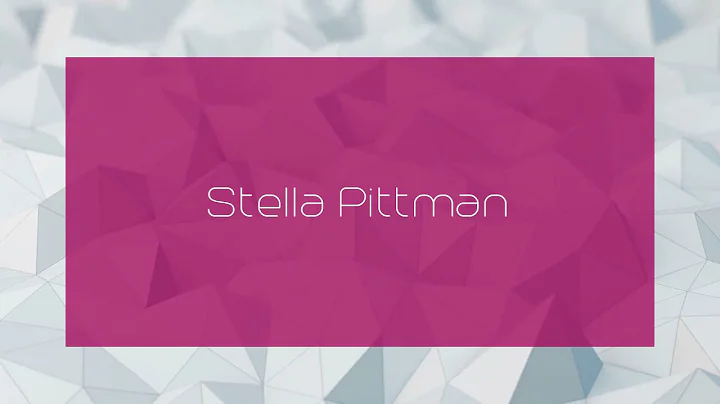 Stella Pittman Photo 1