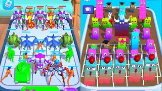 MERGE MASTER ALIAN ARMY VS MERGE NUMBER BLOCK CUBE GAMEPLAY MAX LEVELS screenshot 5