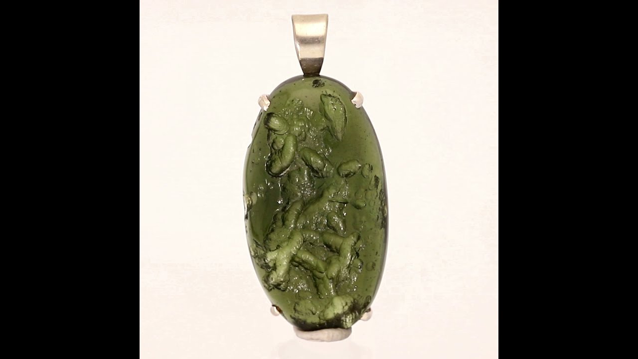 Polished Large Genuine Moldavite Pendant