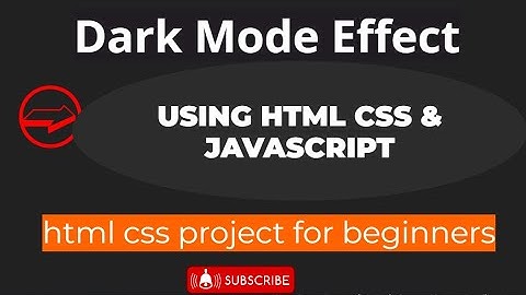JavaScript Dark Mode Effect🔥 | HTML CSS JAVASCRIPT | #Darkmodeenable