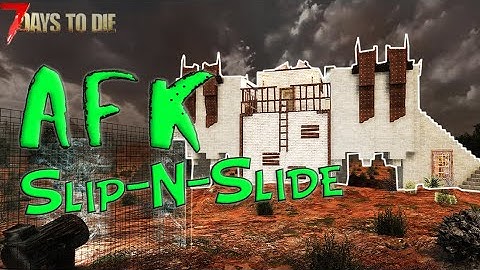 Ridiculously Simple Day 1 to 7000 AFK Zombie Slip-N-Slide Horde Base | 7 Days to Die A20