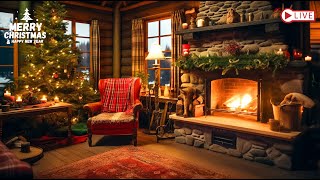 Cozy Christmas Fireplace 🎄 Relaxing Christmas Music For Stress Relief 🎁 Christmas Ambience 2023 🎅