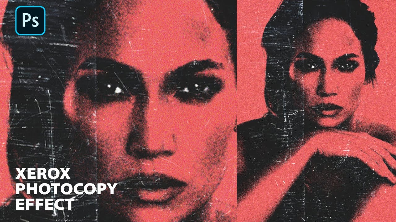 Easy Xerox Photocopy Effect in Photoshop 2025