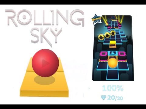 Rolling Sky: illusion (100% Completion, All Gems) - YouTube