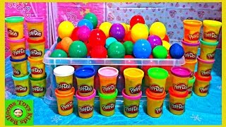Giant Play doh Surprise Dippin Dots Ball Pit Videos Peppa Pig Surprise Toys Kids Balloons and Toys