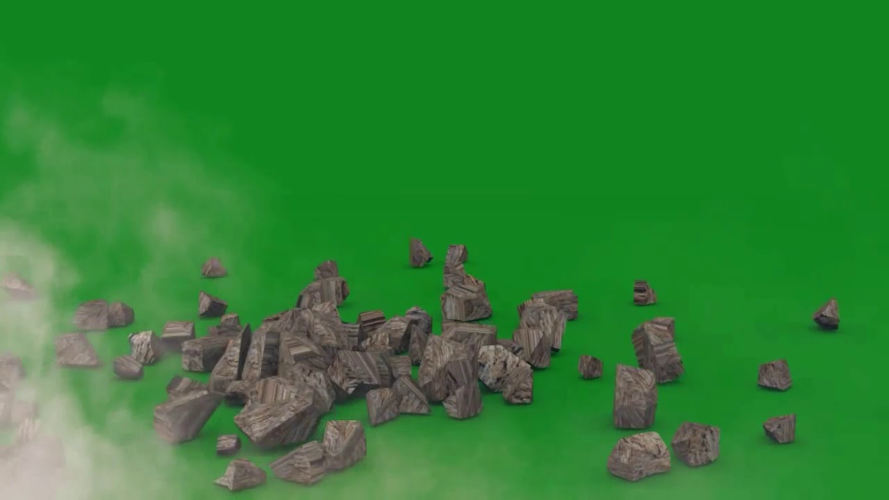#BigRockStone Green Screen Effect Video | Large Rock fall broke green ...