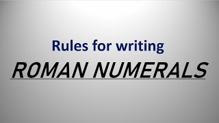 Rules for writing Roman Numerals #rules #romannumerals #grade6maths #ncert