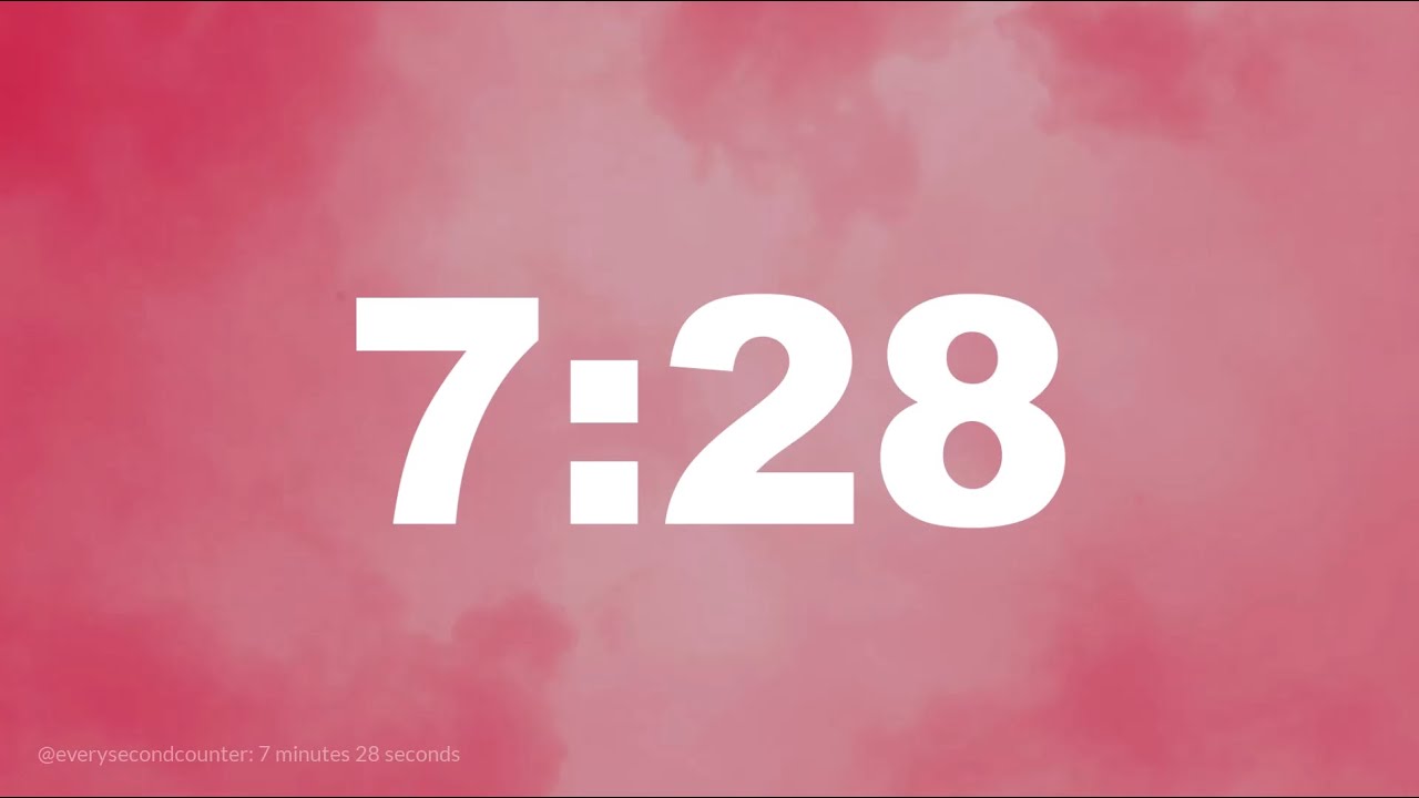 7 minutes 28 seconds [448 secs] clock timer countdown || Alarm Focus