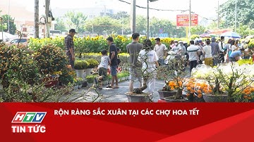 RỘN RÀNG SẮC XUÂN TẠI CÁC CHỢ HOA TẾT | HTV TIN TỨC