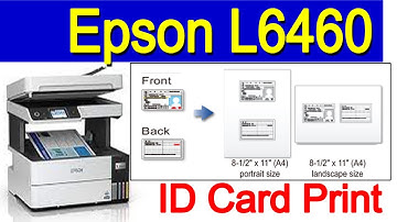 ID COPY Epson L6460 &  ID card Setting All