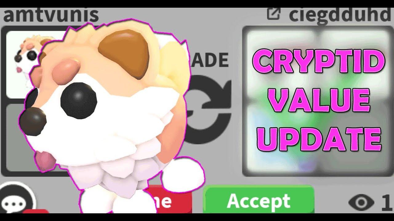 Cryptid Value Update in Adopt Me - YouTube