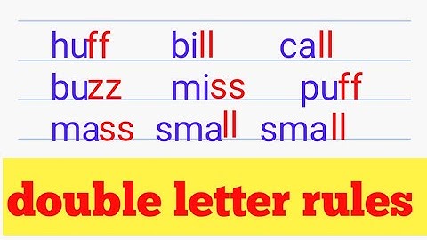 double letter rules #spelling rules #double l,z,s,f rules #how to read and write