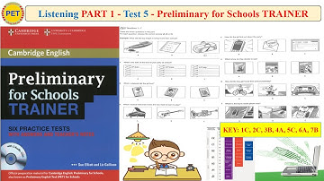 Preliminary for Schools TRAINER Listening Part 1 Test 5 (Transcript + Key)