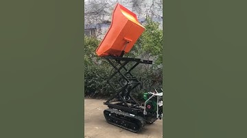Crawler type dumper with lift container, Hydraulic Scissor lifter
