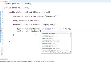 Java Programming Tutorial - 22 - Fill Array with Values