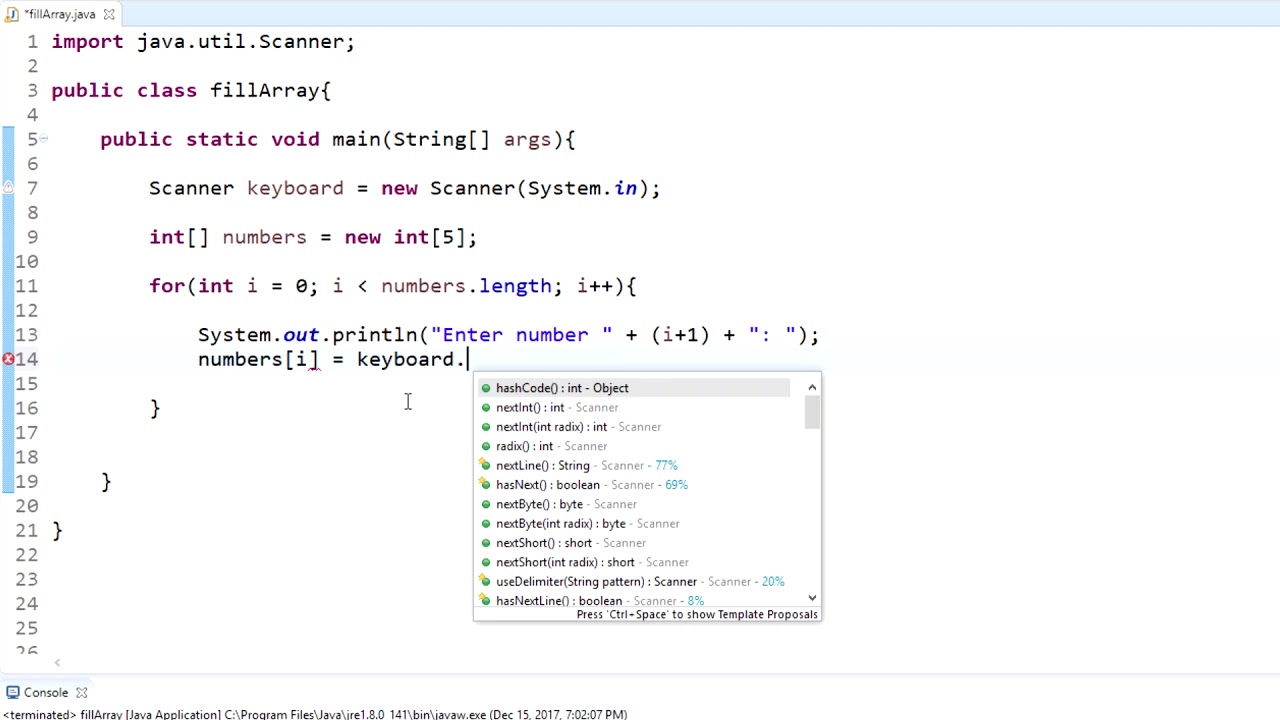 Java Programming Tutorial - 22 - Fill Array With Values