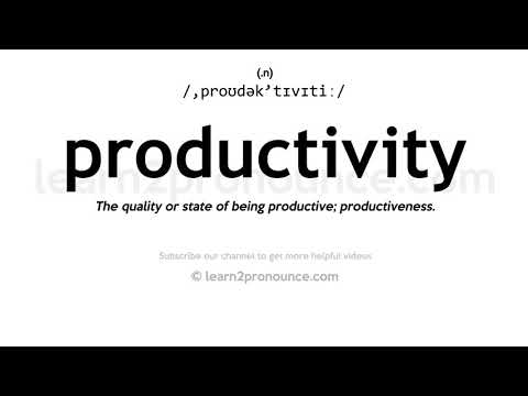 የምርታማነት መካከል አጠራር | Productivity ትርጉም