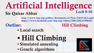 what is hill climbing algorithm in AI? || Local search ,  Hill Climbing , Simulated annealing?