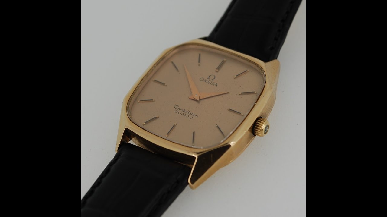 1979 Omega Constellation men's 9k gold vintage watch. Model