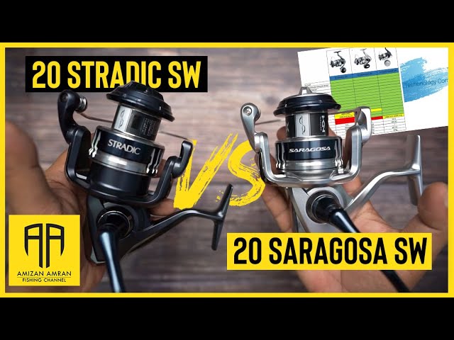 Shimano Stradic SW vs Saragosa SW unbox review test 2021 