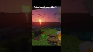 Take a break, have a drink.  #minecraft #shorts #edit #fypシ #relaxing