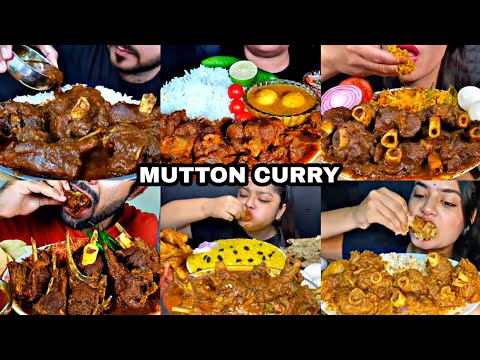 ASMR EATING SPICY MUTTON CURRY WITH RICE, BIRIYANI, EGGS | BEST INDIAN FOOD MUKBANG |Foodie India|