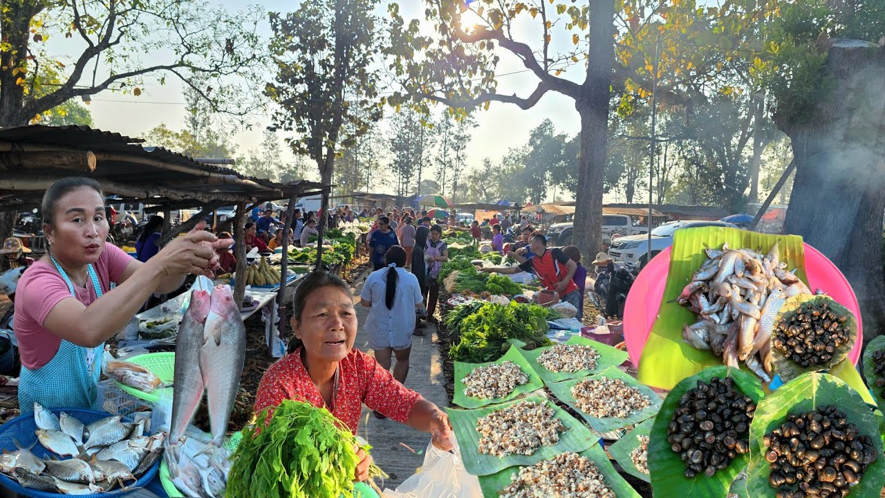 ตลาดบ้านกุดสมบูรณ์ #อาหารอีสาน #อาหารพื้นถิ่น ตำบลดอนใหญ่ อำเภอศรีเมืองใหม่ อุบลราชธานี