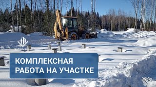 3 фундамента на одном участке