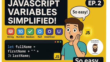 JavaScript Variables Explained: let, String, Number, Boolean, Null,  Naming Rules  Dynamic Typing #2