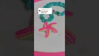 Een regenboog zeester 😍🌈🌟 #rainbow #zeester #starfish #Amazoniet #amazonite #necklace #ketting