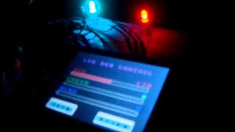 Control LED RGB With  Arduino Mega ADK And 3.2"  TFT LCD module Display